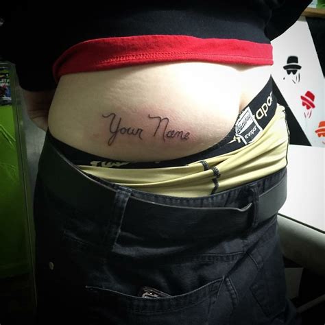 ass name tattoo|“Should I tatt his name on my ass”